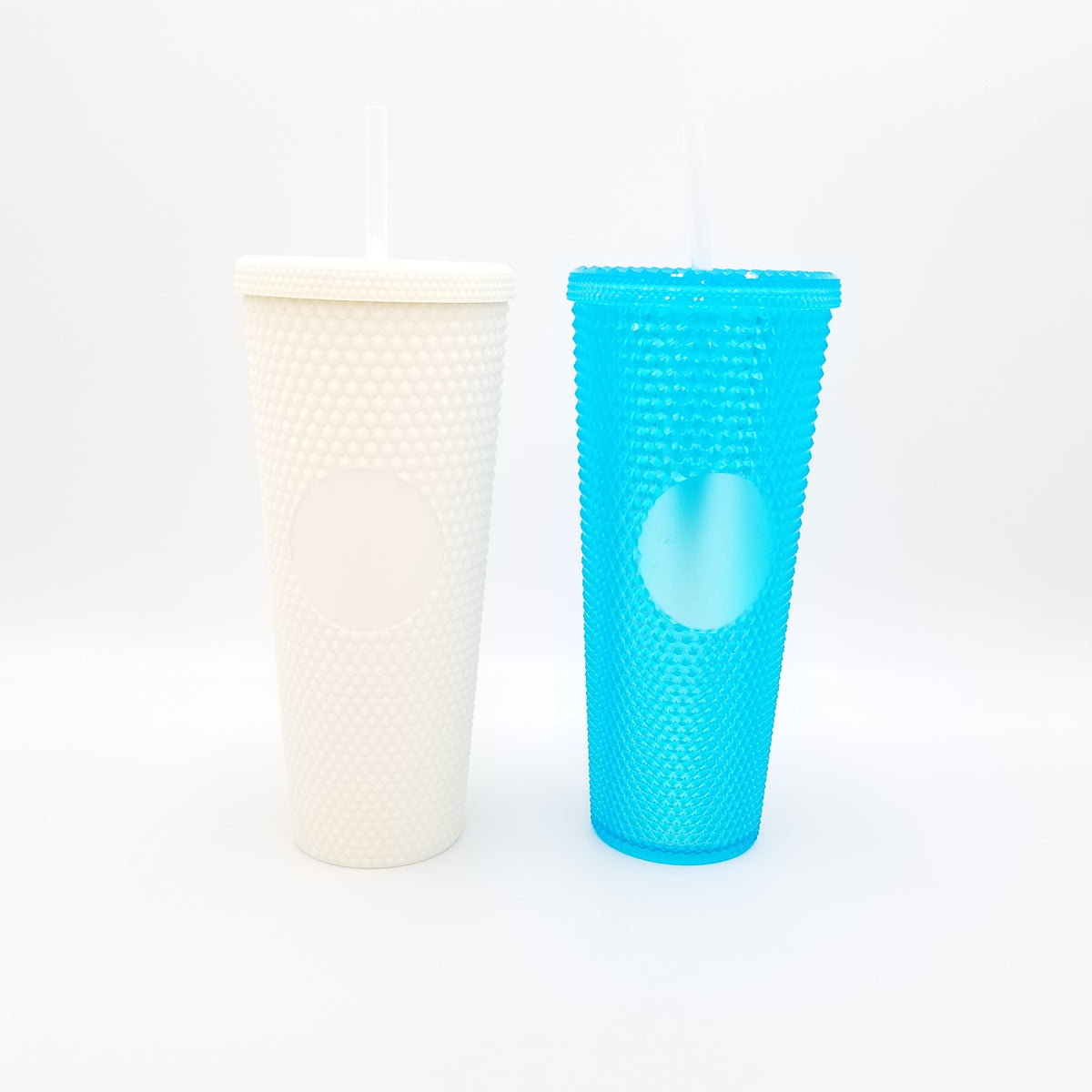 Matte Studded Double Wall Water Tumbler with Straw and Leak Proof