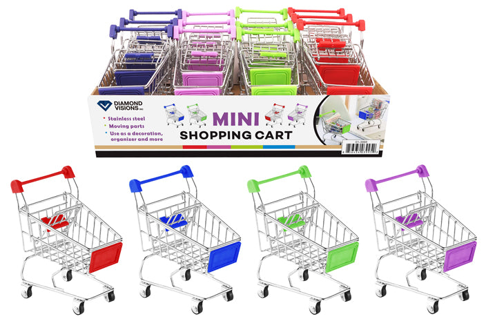 Mini Shopping Cart (Stainless Steel) (4.5" L)