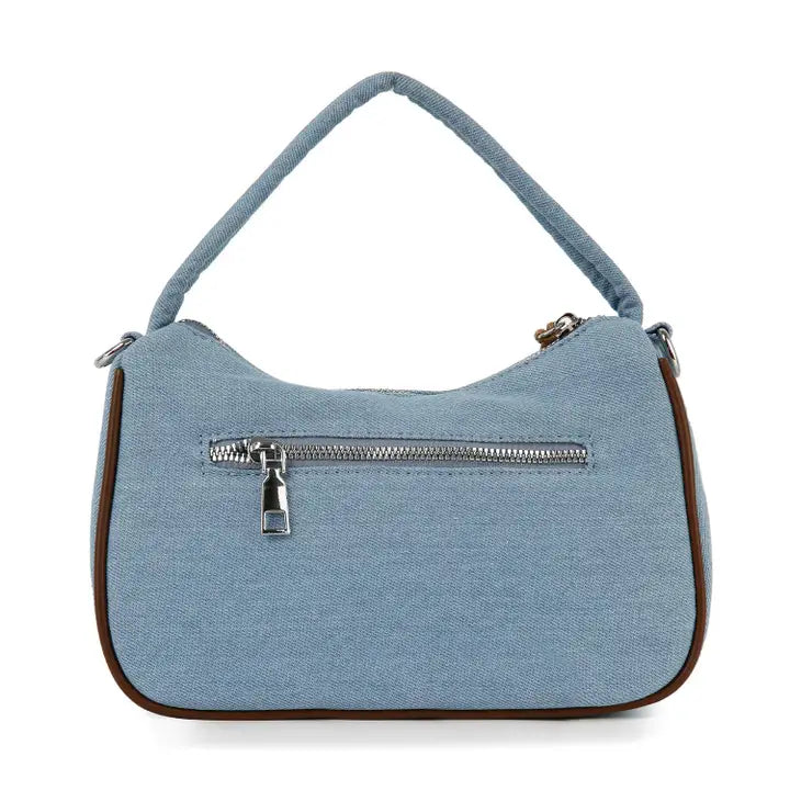 Cute Petite Denim Hobo-Blue