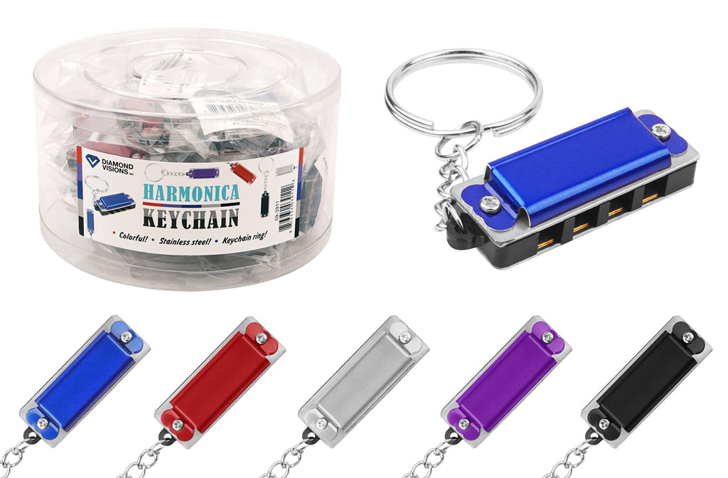 Mini Harmonica Keychain (Metal)