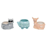 Transpac Sm Dol Critter Planter Set of 3 Spring Home Décor