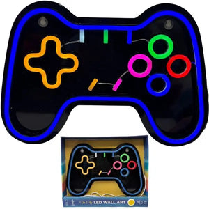 Neon Wall Art - USB Powered - 12" Video Game Controller Wall Art