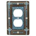 TURQUOISE CROSS OUTLET COVER