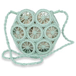 Straw Design Petite Shoulder Bag-Mint