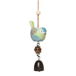 Resin 7.5" White Spring Bright Bird Bell