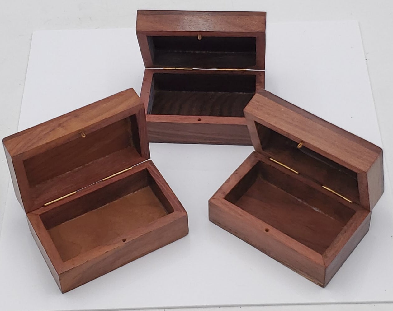 Wooden Carved Box/ Jewelry Box/ Trinket Box--4"x2.5"