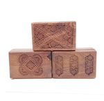 Hand Carved Wood Boxes- Hinged-3 styles to choose from! 6"x4"