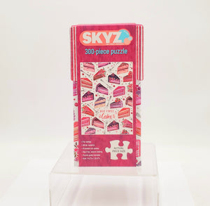 Skyz 300 Piece Puzzle But First Cake w/Glitter Accents 14.5"x20.5"