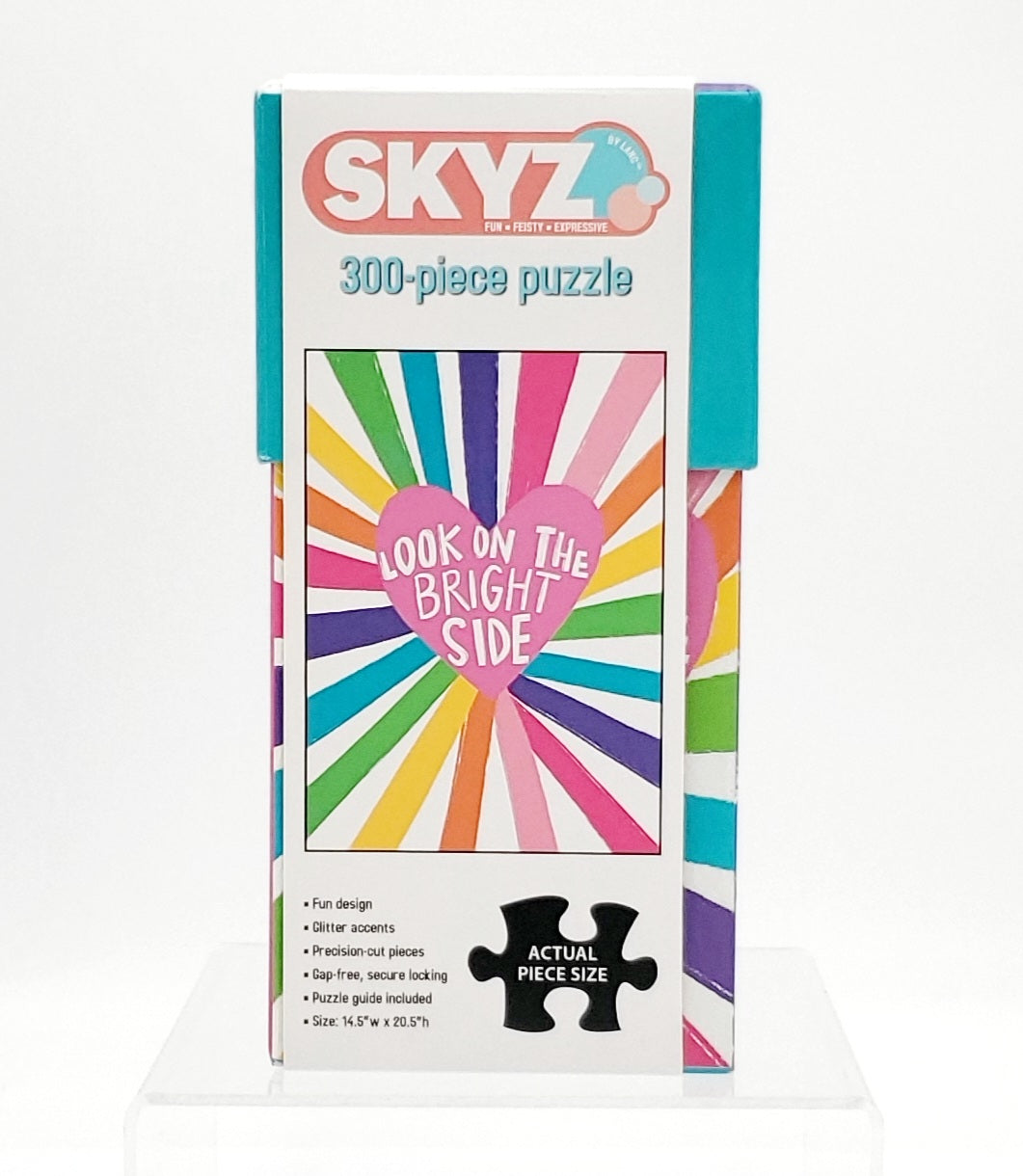 Skyz 300 Piece Puzzle Look on the Bright Side w/Glitter Accents 14.5"x20.5"