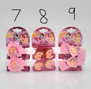 2pk Disney Hair Ties, Disney Princess, Choose your style!