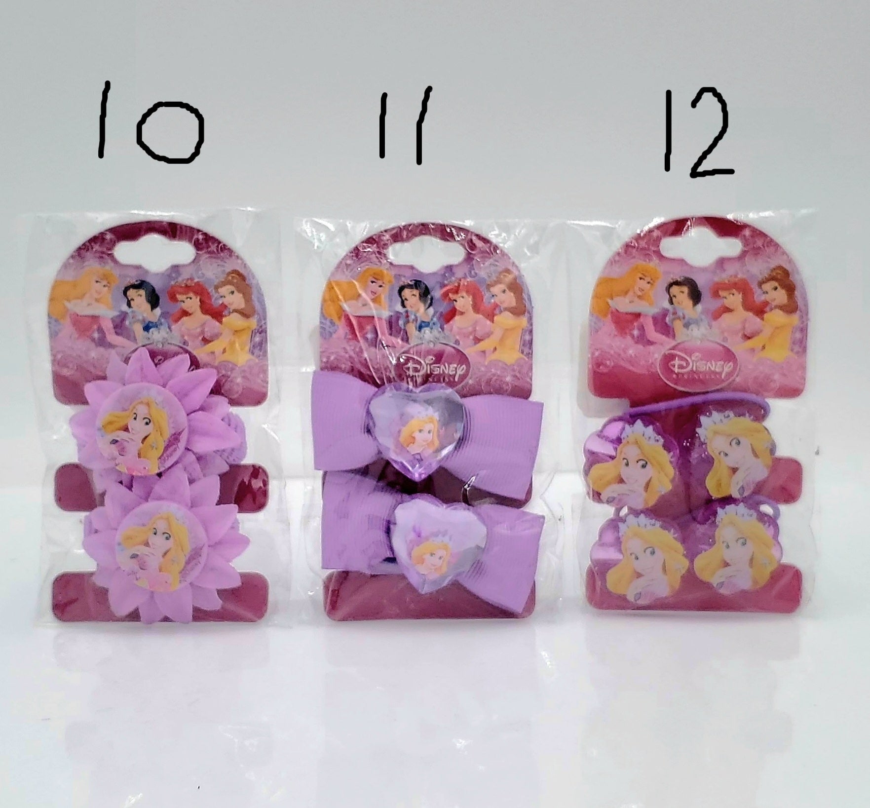 2pk Disney Hair Ties, Disney Princess, Choose your style!