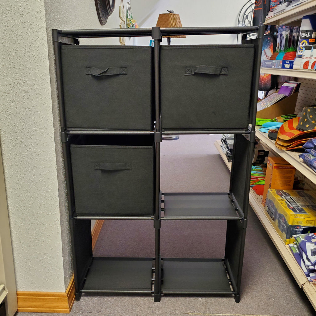 Black Bookshelf/ Storage Shelves (36 x 33x 14cm)