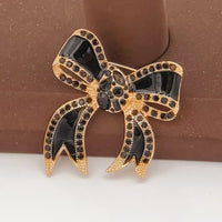 Black Hair Bow Brooch