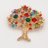 Multicolor Tree Brooch