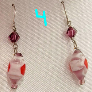 Sterling Silver Glass Earrings