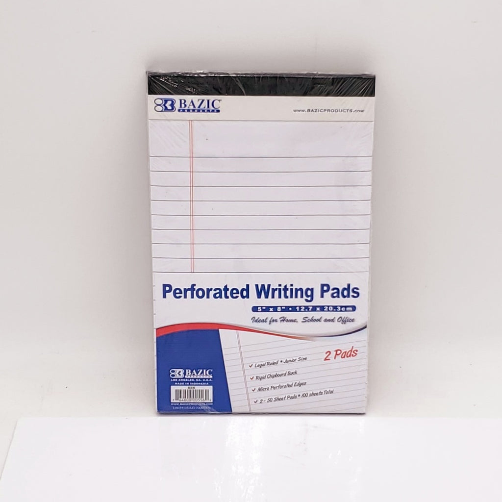 Perforated Writing Pads (5x8) (2 PK)