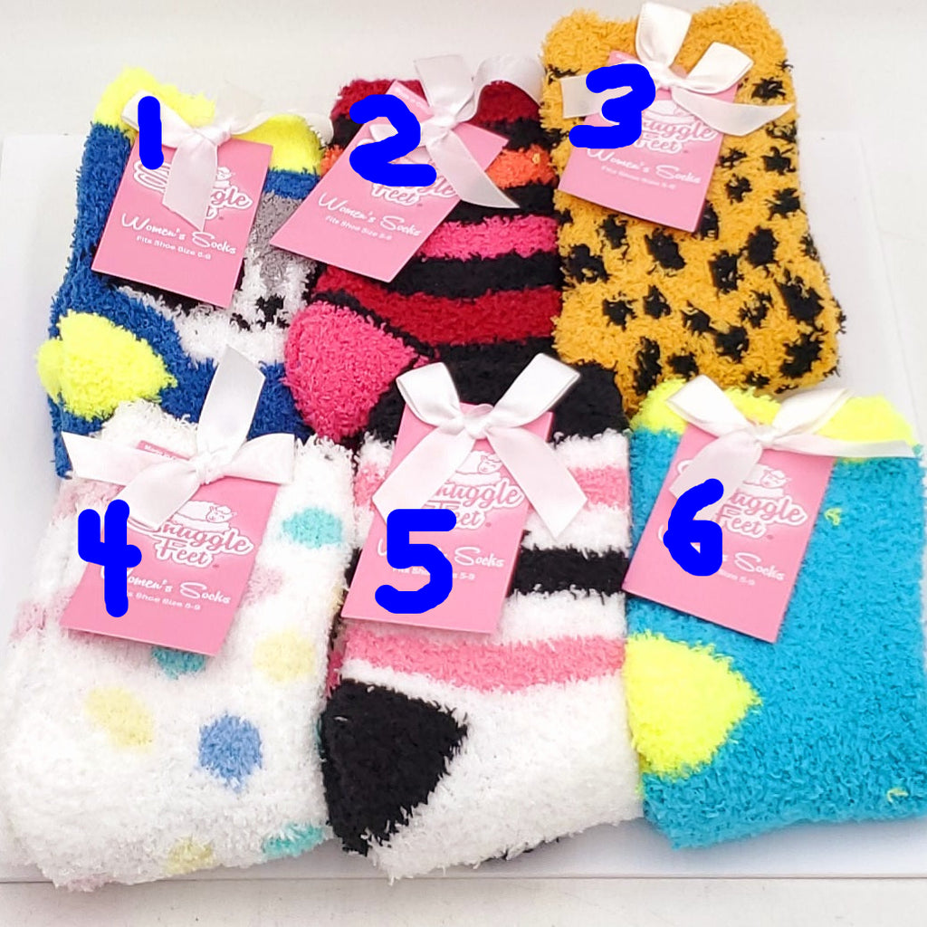 1 Pack Fuzzy Socks in Assorted Designs