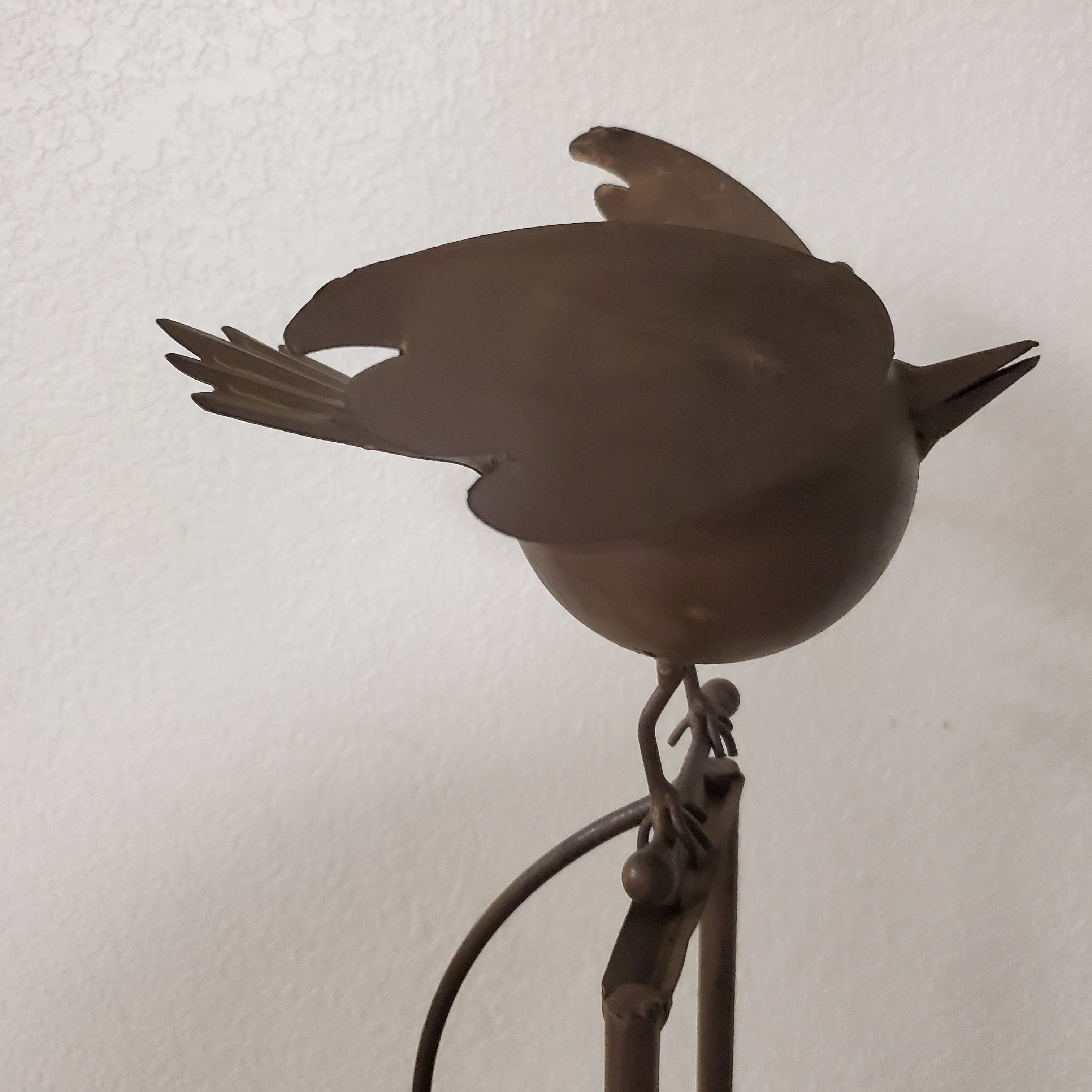 Rocking Bird Metal Garden Stake