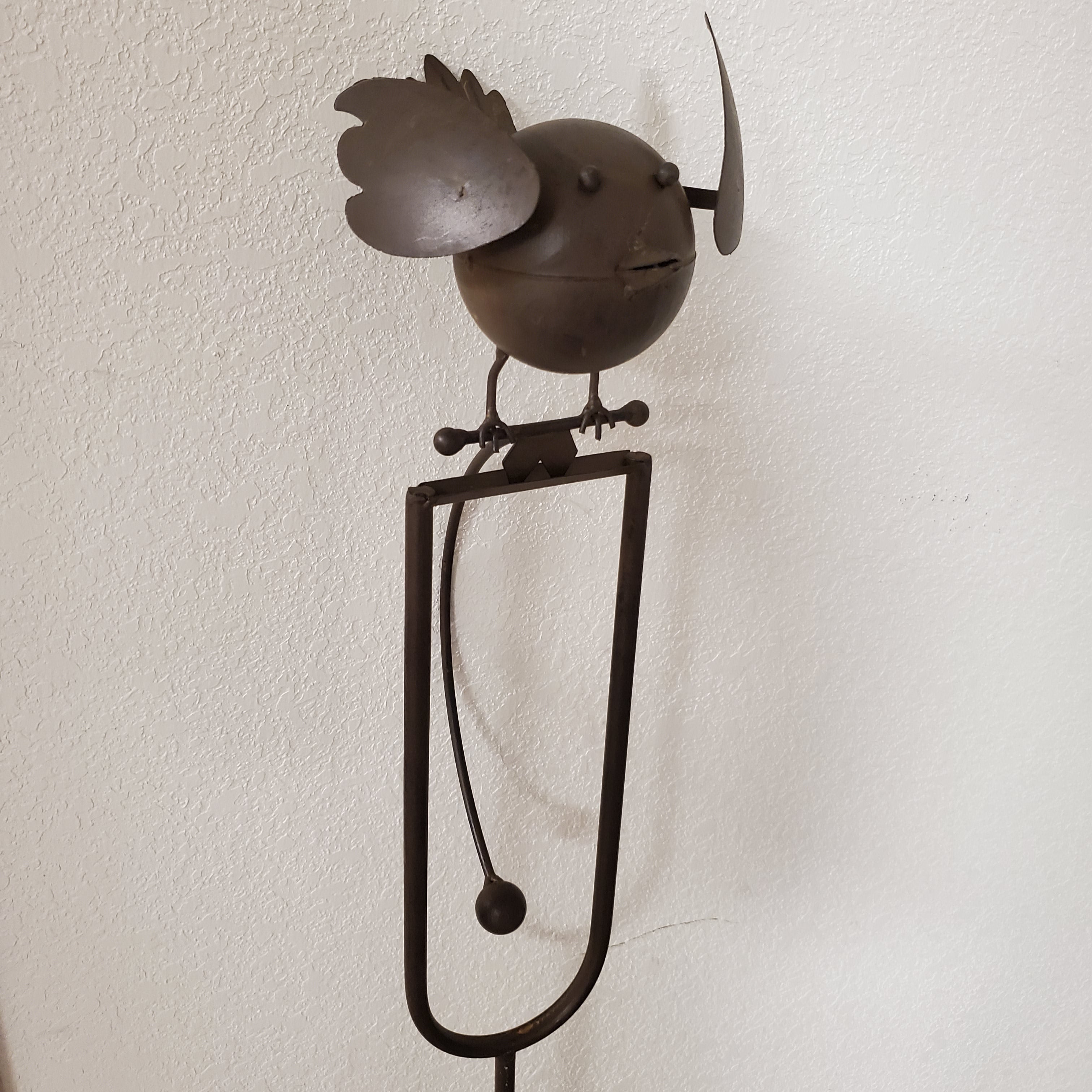 Rocking Bird Metal Garden Stake