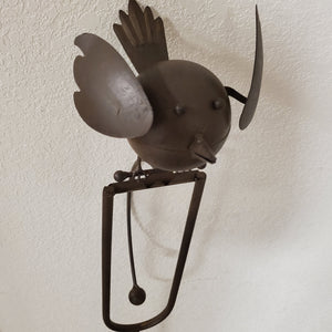 Rocking Bird Metal Garden Stake