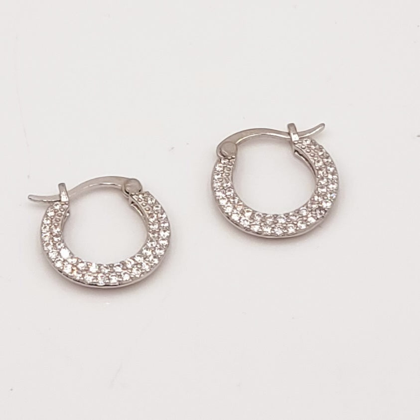 Simple Mini Round Earrings 925 Sterling Silver