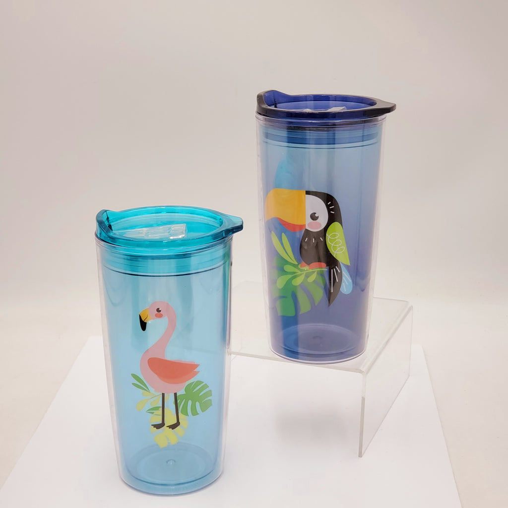 Garden Party Plastic Double Wall Tumbler 20 oz