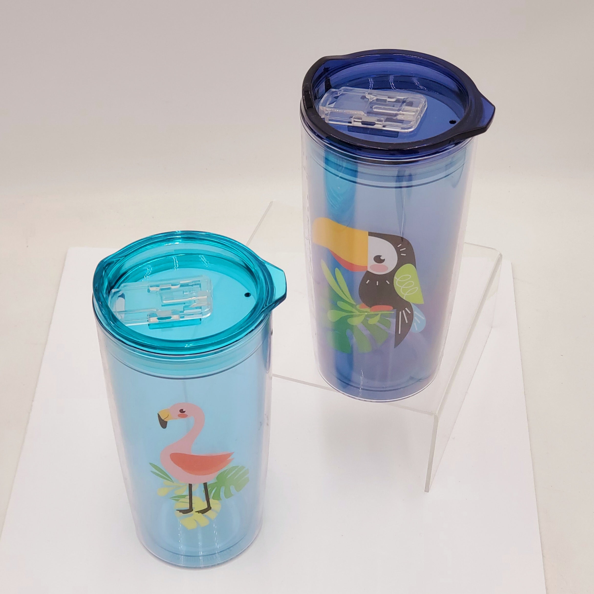 Garden Party Plastic Double Wall Tumbler 20 oz