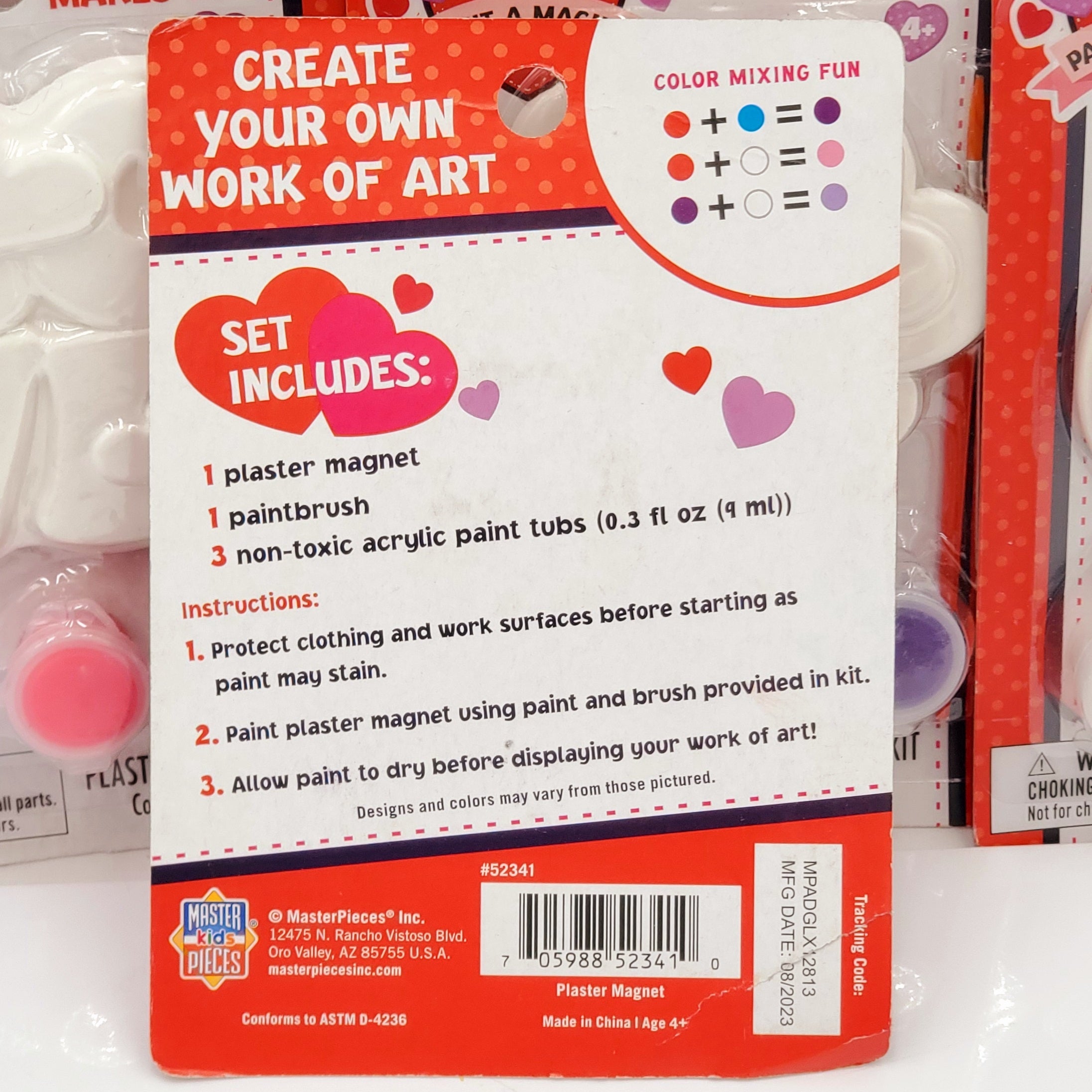 Valentine Paint a Magnet-Plaster Magnet Kit