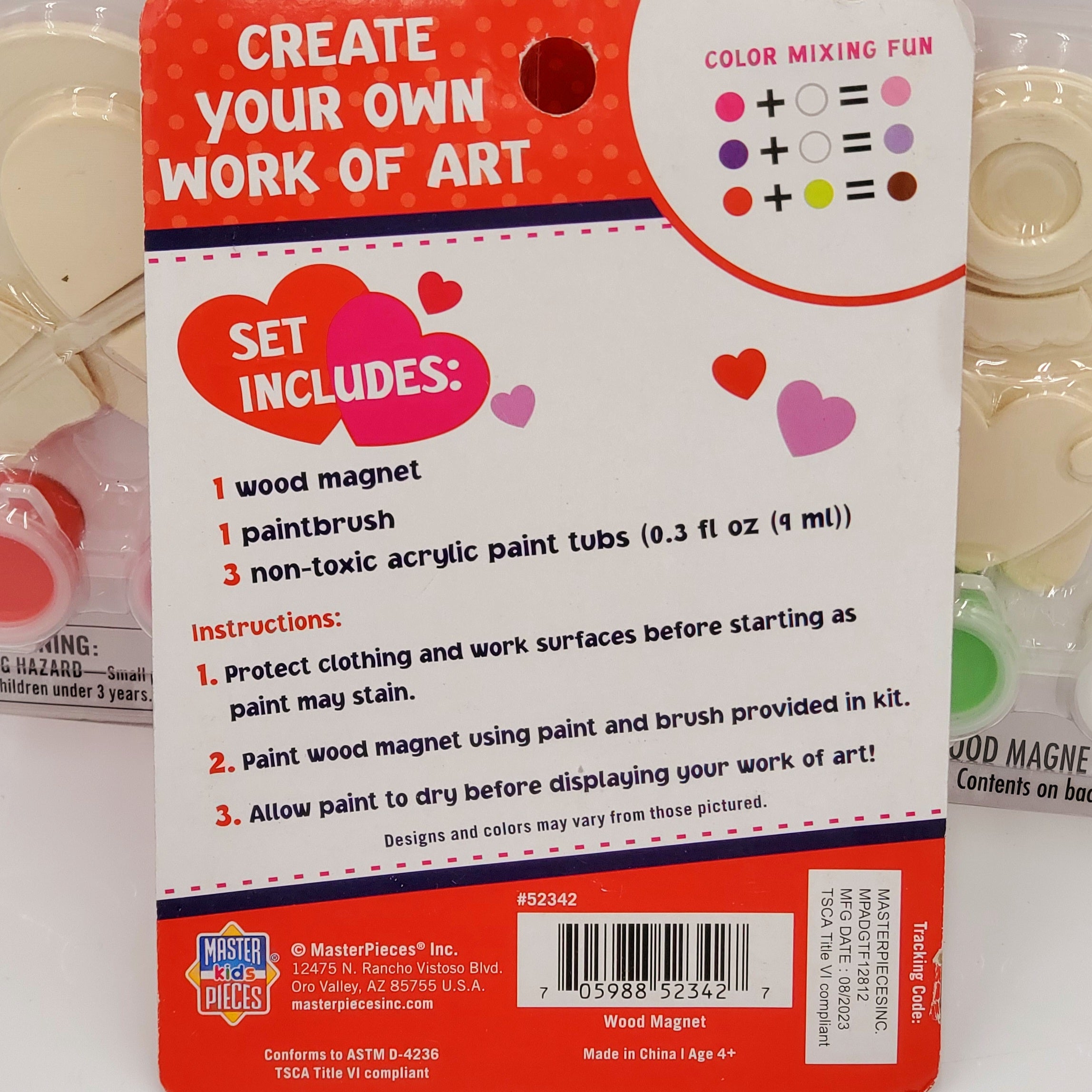 Valentine Paint a Magnet-Wood Magnet Kit