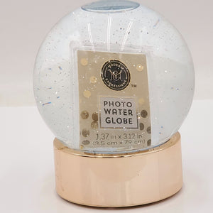 Modern Expressions Photo Water Globe—, Snow Effect, Gold Base