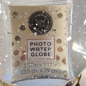 Modern Expressions Photo Water Globe—, Snow Effect, Gold Base