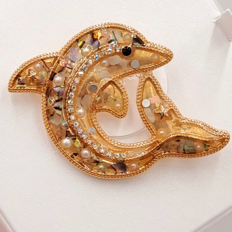 Embellished Dolphin Pin/Brooch