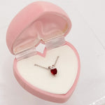 Red Heart Shaped Necklace in a Pink Heart Shaped Box