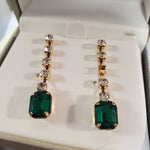 Green Dangle Earrings