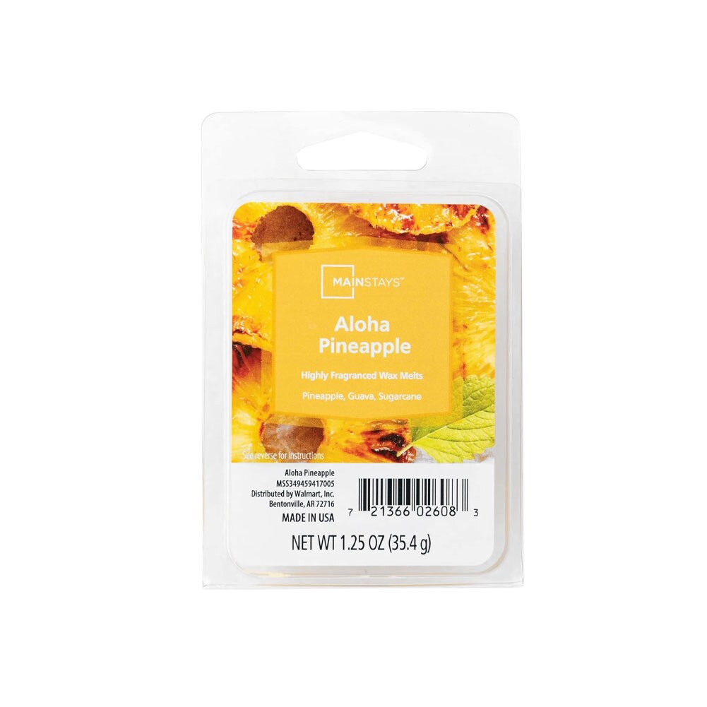 Mainstays Aloha Pineapple Wax Melts 6 Cube 1.25oz