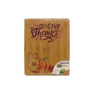 Farberware Give Thanks Bamboo Cutting Board 11x14