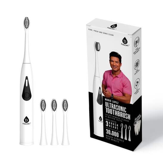 Mario Lopez Triple-Head Electric Tooth Wizard - 30,000 Strokes Per a M ...