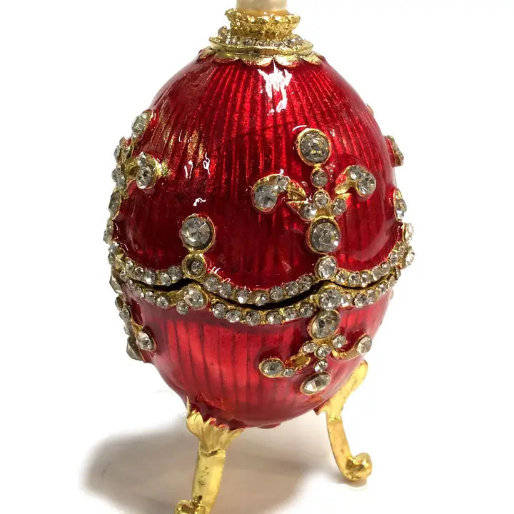 Faberge Trinket Box -Red -#89-742270