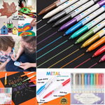 12Count Premium Color Pen Permanent Markers - GuangNa - Metal, Paper, Poster