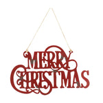 Merry Christmas Metal Hanging Sign