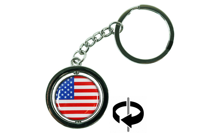 Spinning Flag Keychain (USA Flag)