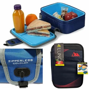 Artic Zone Insulated Lunch Totes - Built in Lunch Tray-Navy Blue