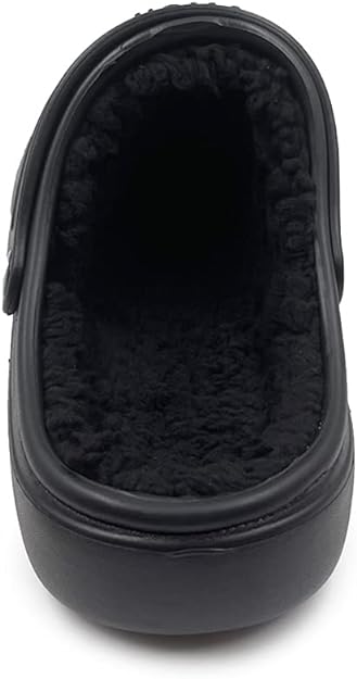 Amoji Winter Fleece Clog Fur Lined House Slippers