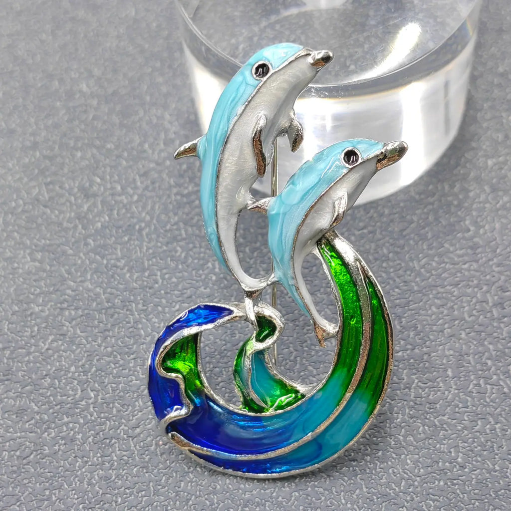 The Dolphin Jumping Out of the Sea Brooch