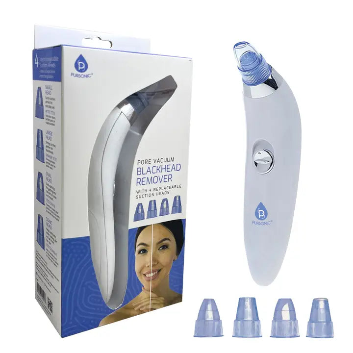 Pore Vacuum Blackhead Remover W 4 Replaceable Suction Heads