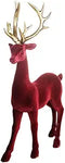 Ganz Standing Cranberry Flocked Reindeer Resin 7.25"x2.25"x11.75'H