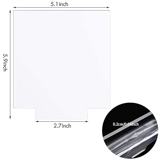 24 Pcs 2mm Acrylic Sheet Clear Cast Plexiglass Square Panel Thick Plastic Glass Board with Double Sided Protective(5.9"x 5.1") for LED Light Base Signs DIY Display Projects Craft