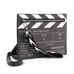 Movie Clapboard Design Shoulder Bag Wristlet-Black