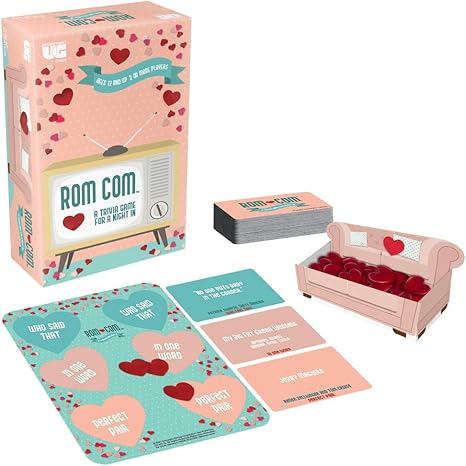 University Games ROM Com Team Trivia Game, Perfect for Date Nights Girls Nights and Party Game Night, for Ages 12 and Up and 4 or More Players