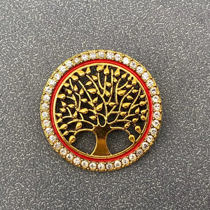 Rhinestone Tree of Life Brooch